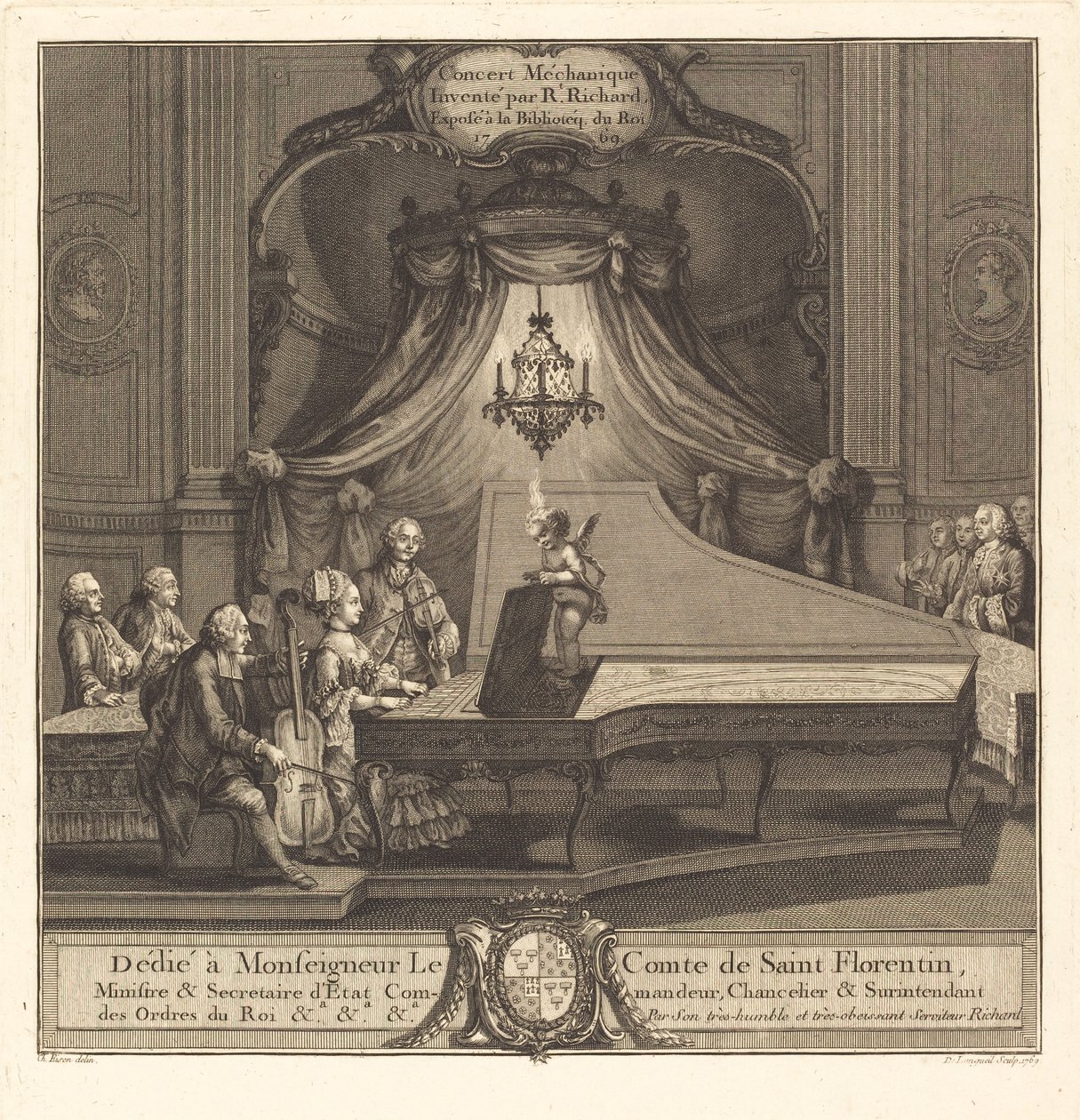 Le concert mécanique - Joseph de Longueil after Charles Eisen