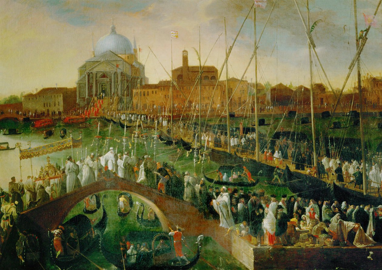 La procession le jour de la Rédemption (huile sur toile) - Joseph the younger Heintz