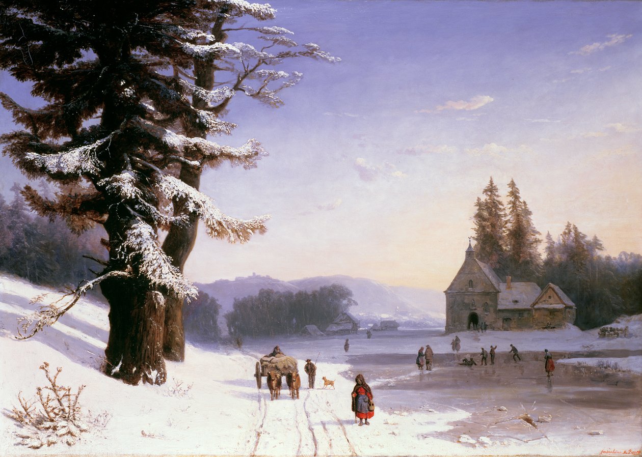 Scène de neige dans le sud de la France, 1868 - Josephine Bowes
