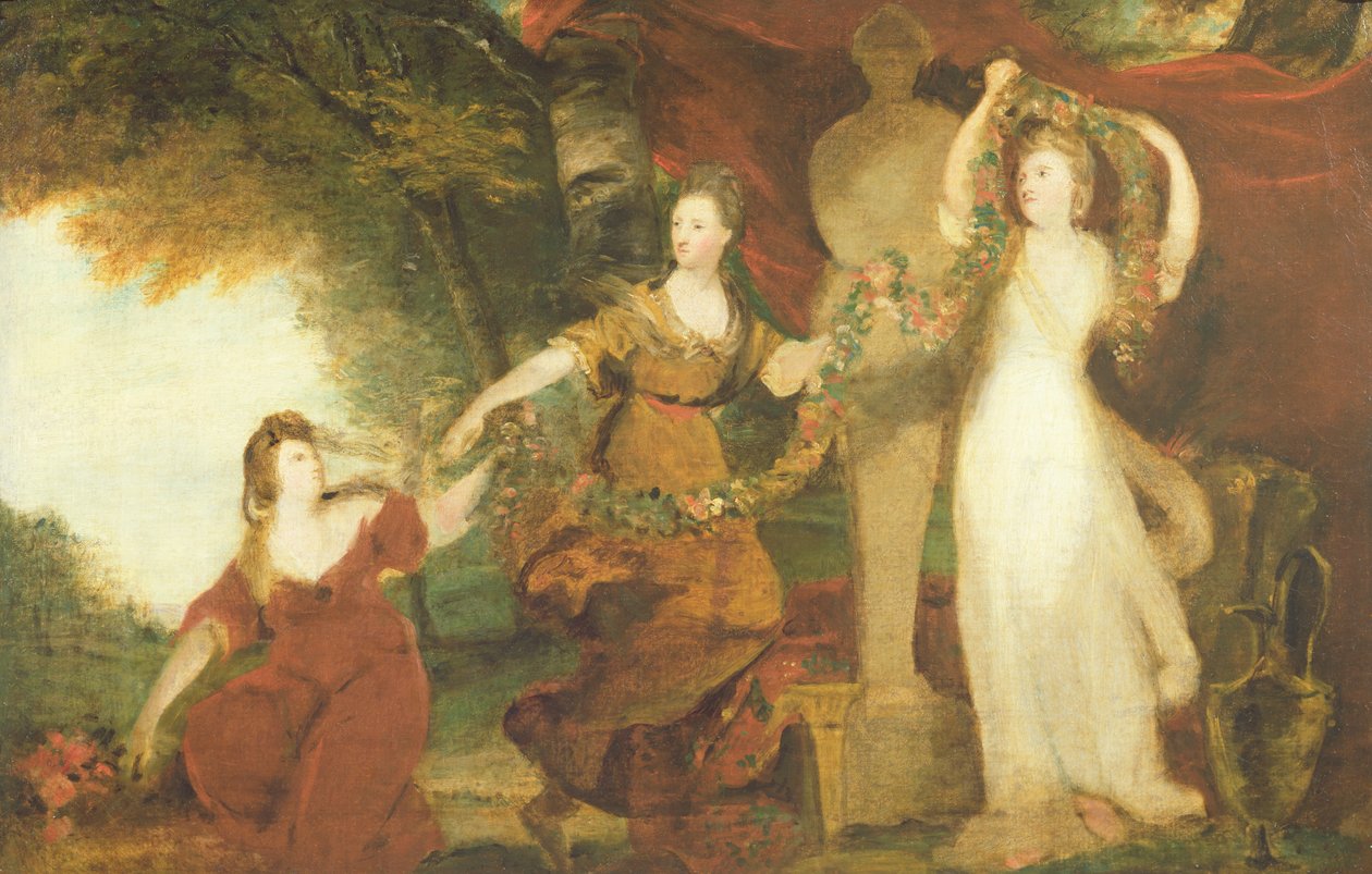 Étude pour les trois filles de Sir William Montgomery, vers 1773 - Joshua Reynolds
