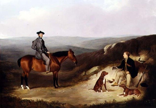 John Kerr Watson monté sur un poney de chasse avec son gardien sur les landes du Yorkshire - Joshua Dalby