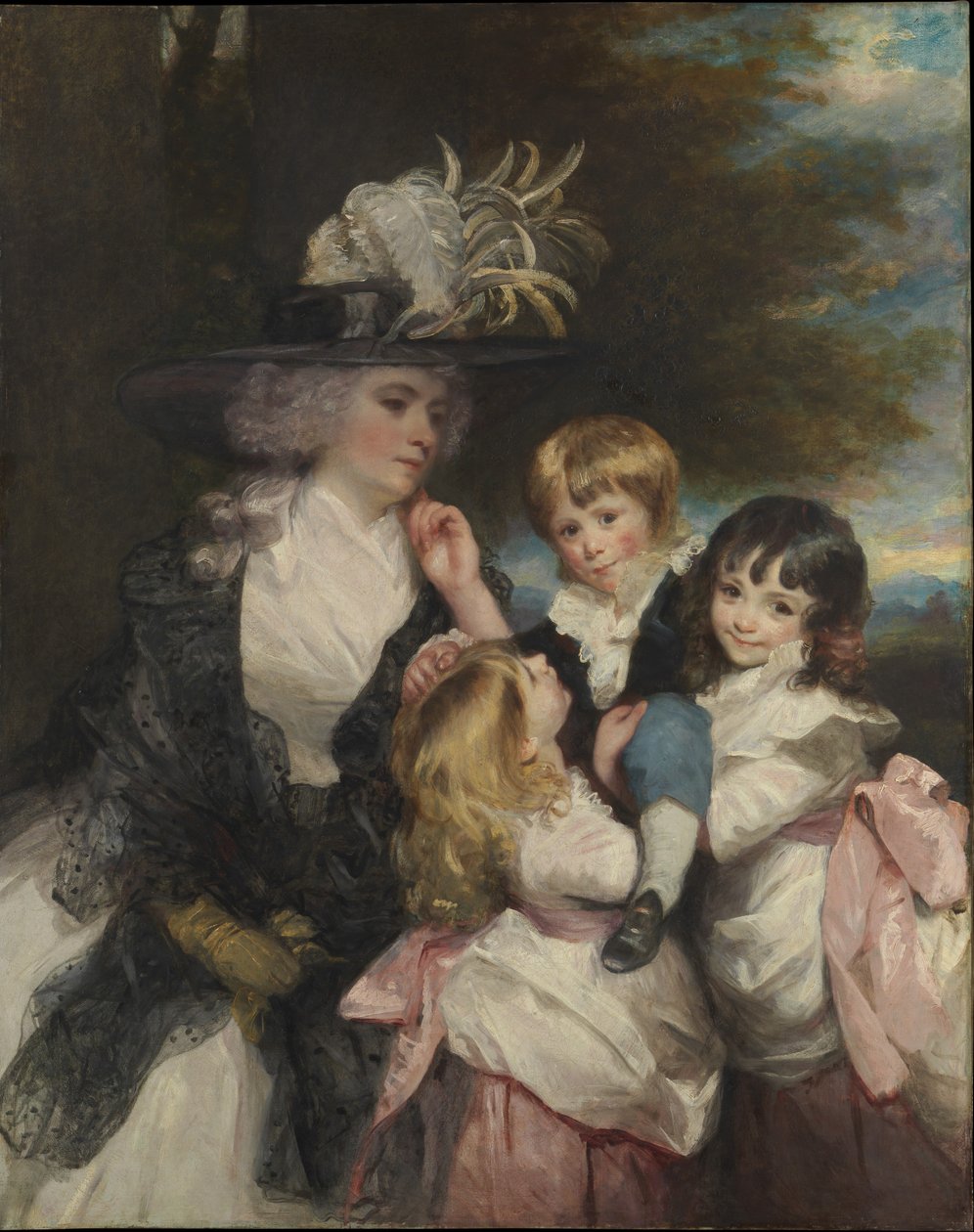 Lady Smith Charlotte Delaval et ses enfants George Henry, Louisa et Charlotte, 1787 - Joshua Reynolds