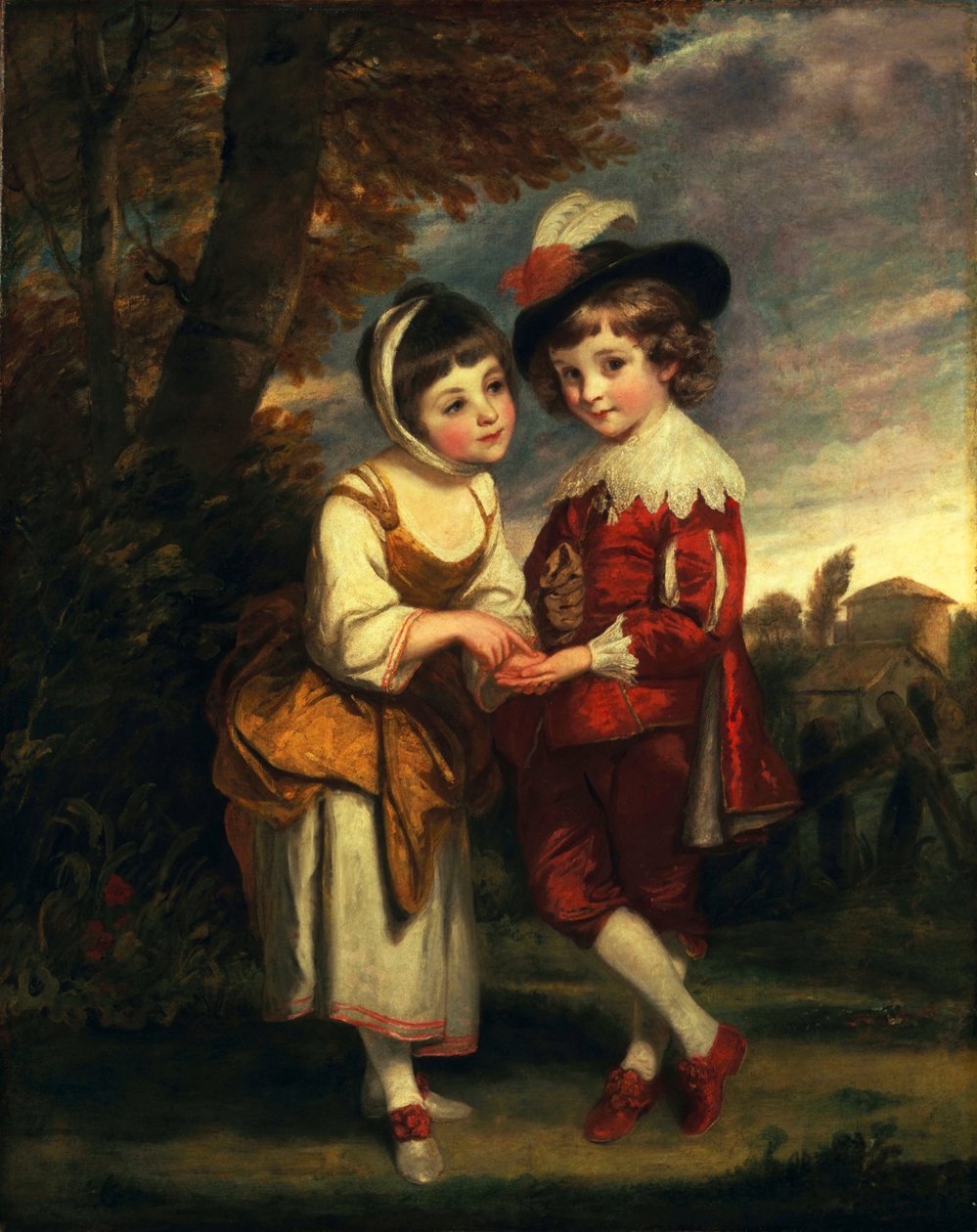 Lord Henry Spencer et Lady Charlotte Spencer, plus tard Charlotte Nares : Les jeunes diseuses de bonne aventure - Joshua Reynolds