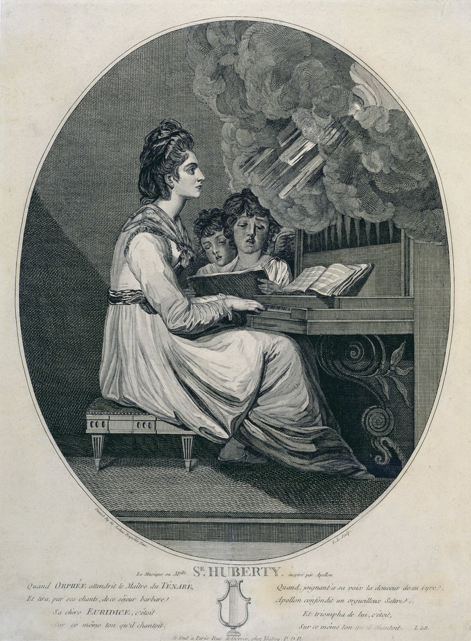 La musique de Mademoiselle S. Huberty inspirée par Apollon - Joshua Reynolds