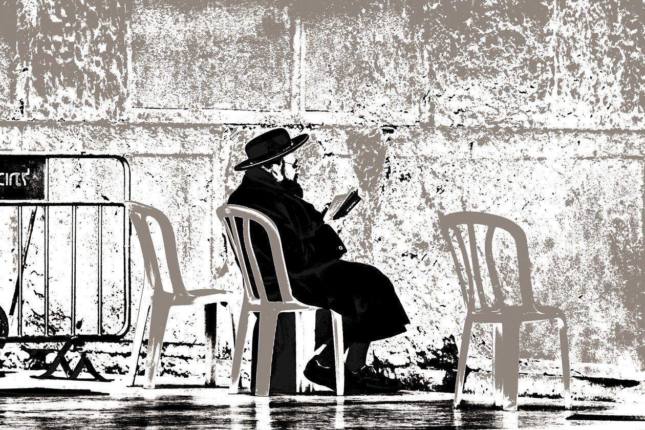 Morning Prayer, de la série Tuesday at the Wailing Wall, 2016 (photographie) - Joy Lions