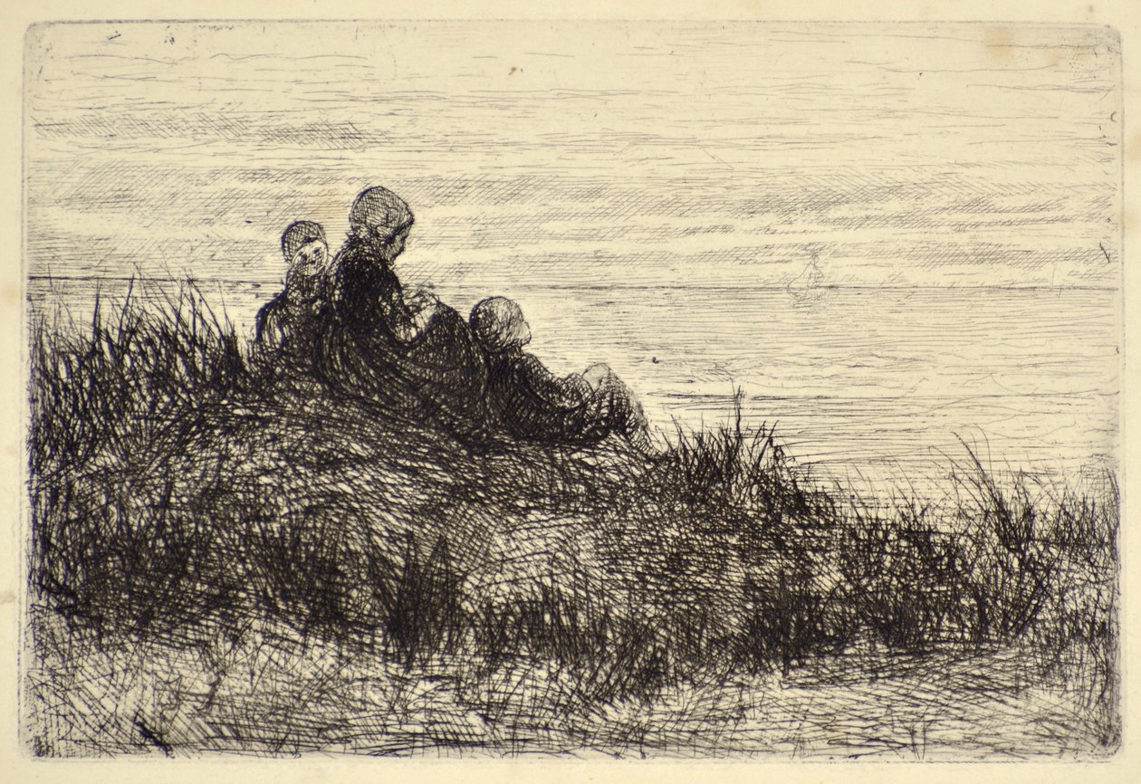Soirée sur le rivage - Jozef  Israels