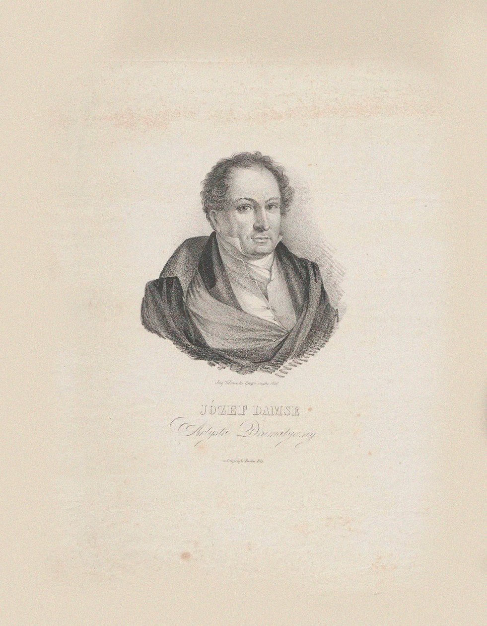Portrait du compositeur Józef Damse 1789-1852 - Jozef Hilary Glowacki