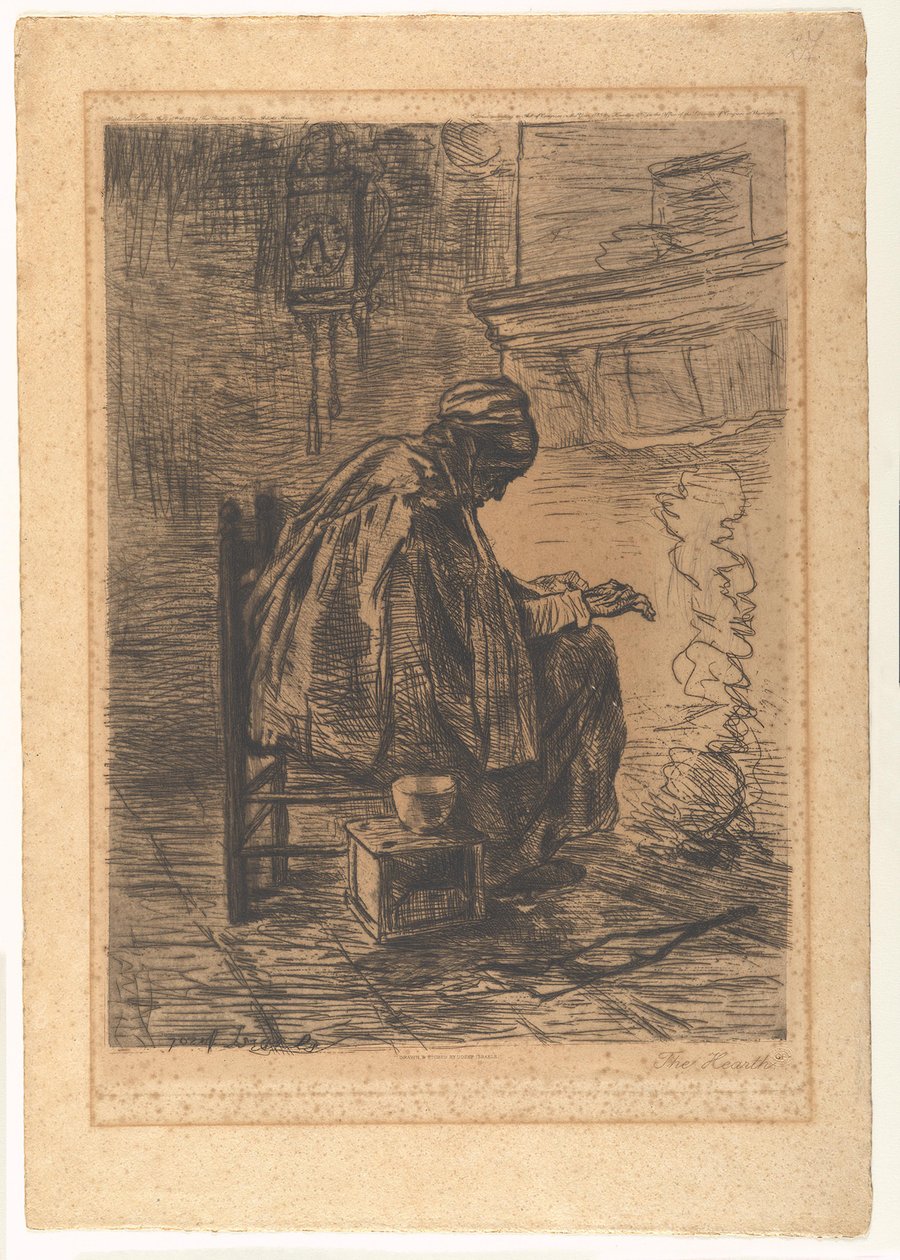La cheminée - Jozef Israëls