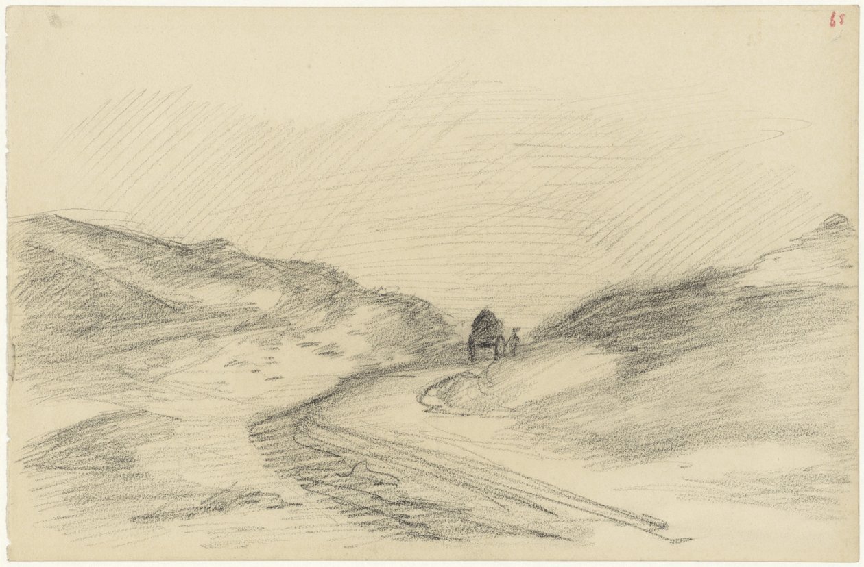 Chemin des dunes avec une charrette - Jozef Israëls