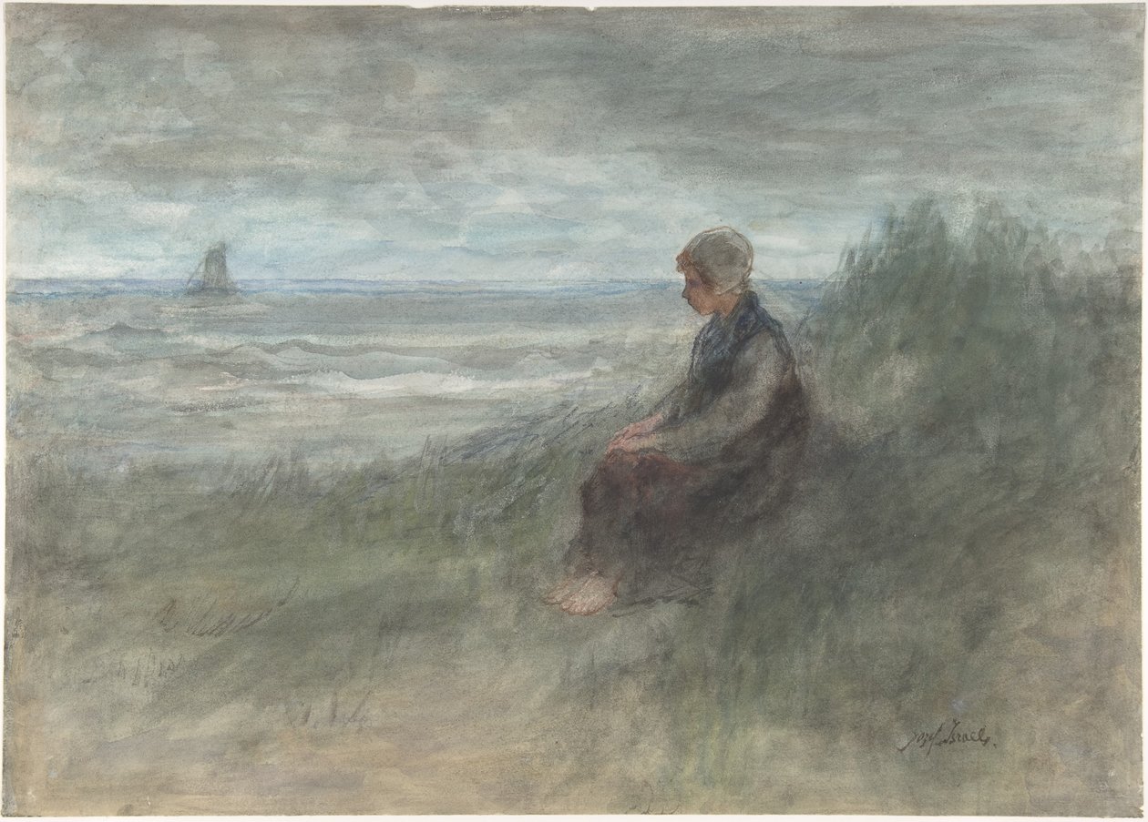 Jeune fille dans les dunes - Jozef Israëls