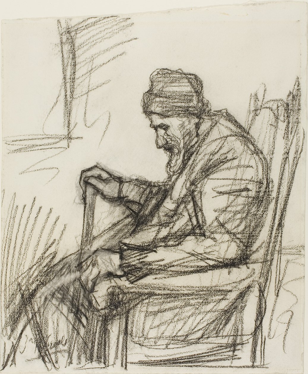 Vieil homme assis - Jozef Israëls