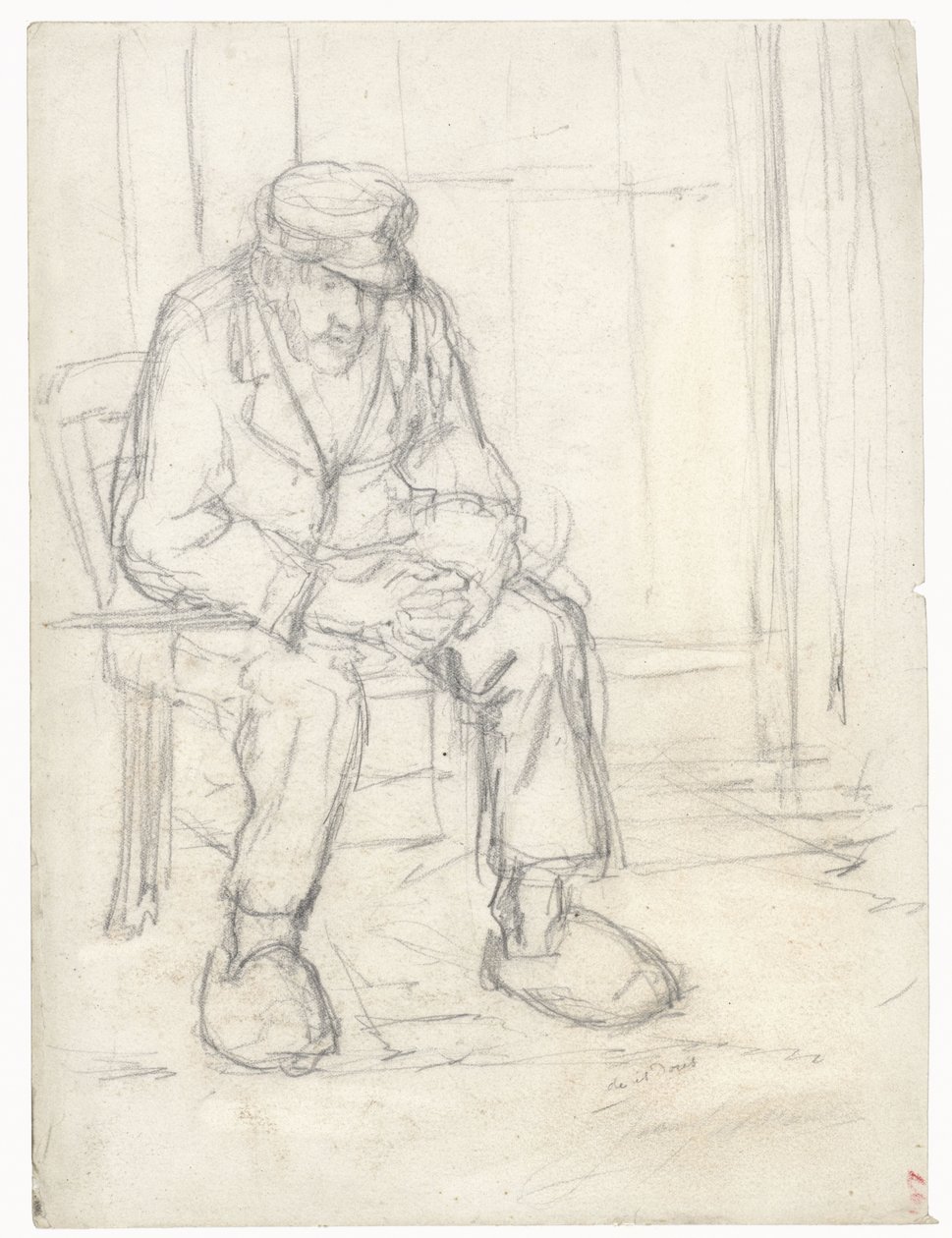 Vieux fermier assis - Jozef Israëls