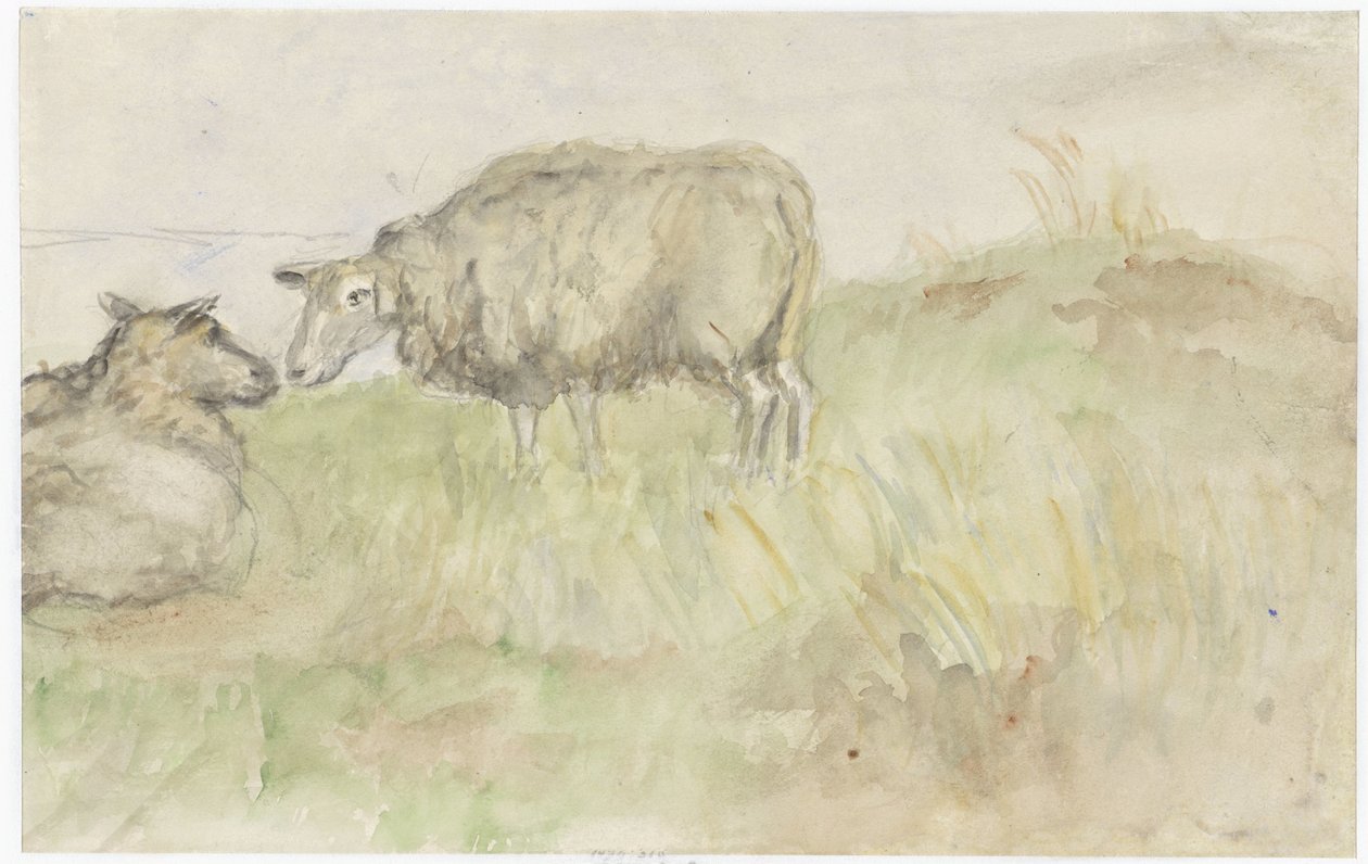 Deux moutons - Jozef Israëls