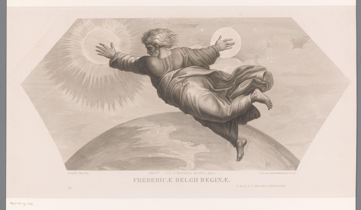 Dieu crée le soleil et la lune - Jozef Karel De Meulemeester