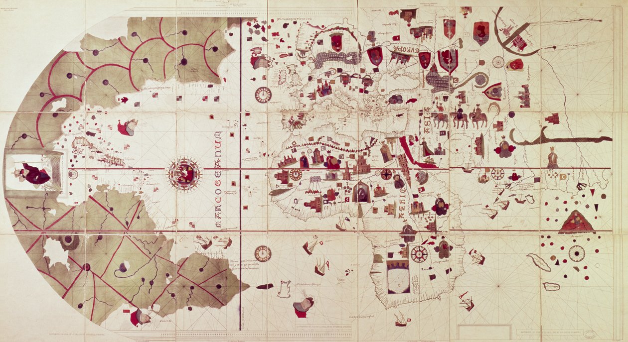 Carte des Anciens et Nouveaux Mondes, vers 1500 - Juan de la Cosa