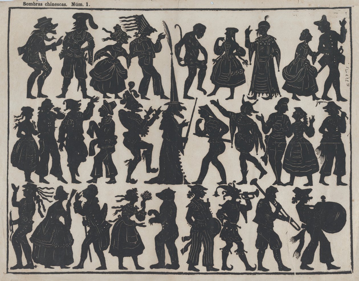 Feuille 1 de figures pour marionnettes d