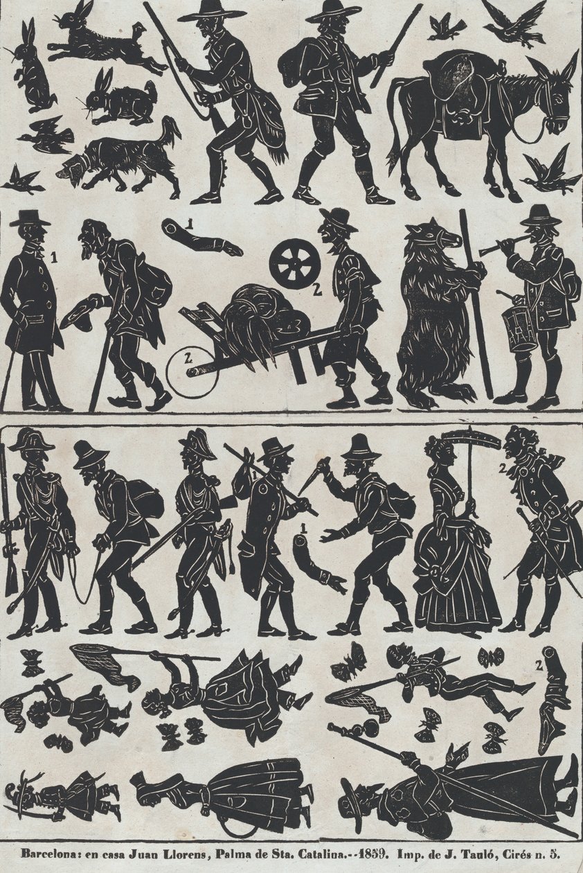 Feuille 2 de figures pour marionnettes d
