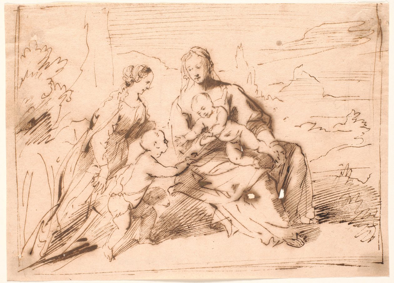 Marie avec les enfants Jésus et Jean ainsi qu