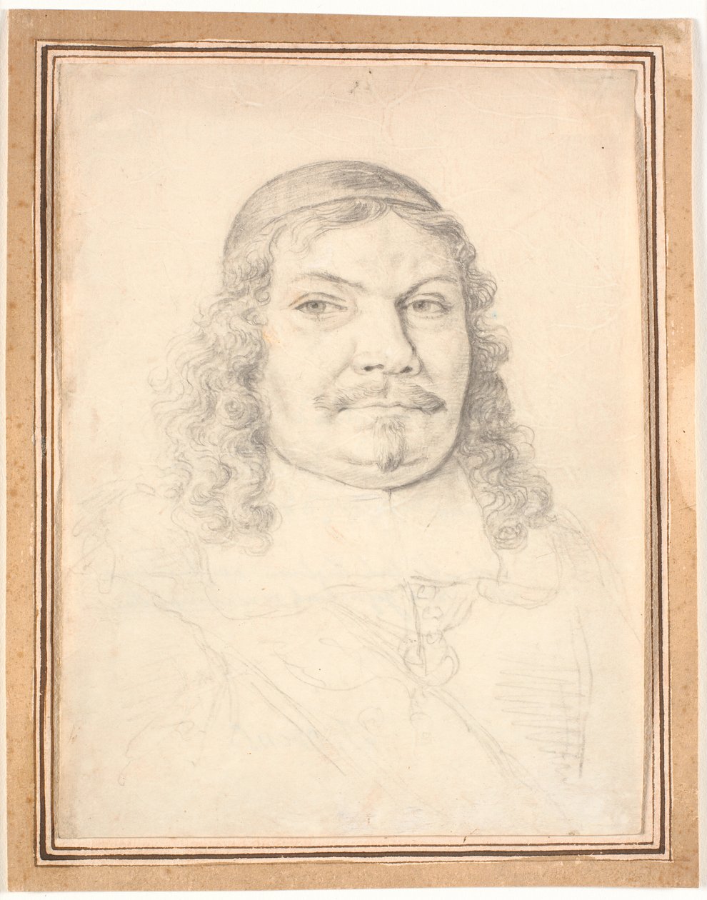 Portrait du chancelier holsteino-gottorp Johan Adolph Kielman von Kielmanseck (1612-1676). Buste de face à droite - Jürgen Ovens