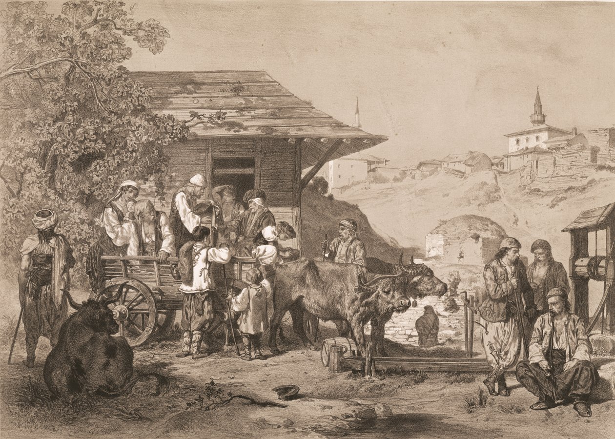 Bulgares près de Varna, imprimé par Lemercier, Paris - Jules Joseph Augustin Laurens