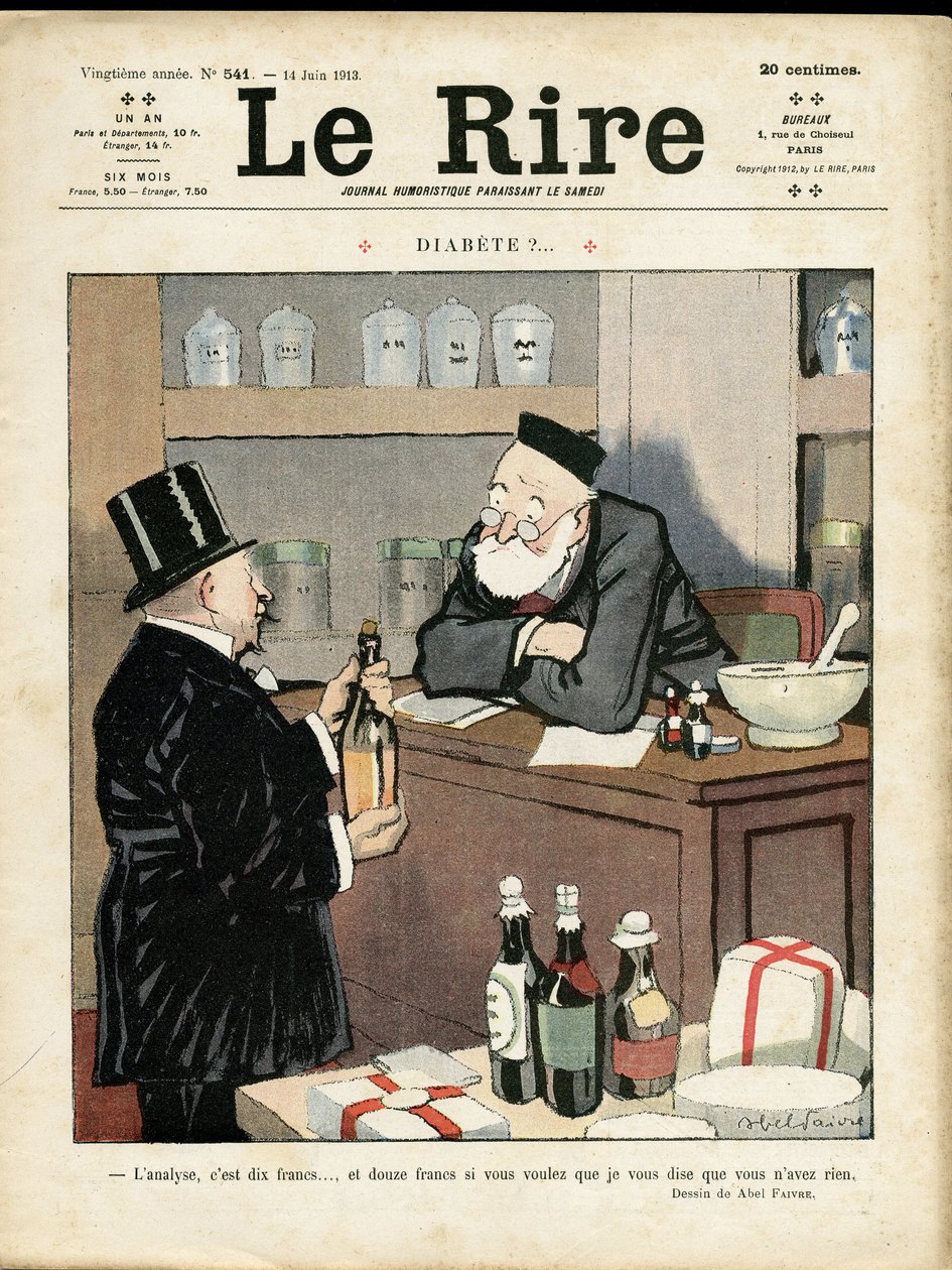 Illustration de Abel Faivre (1867-1945) pour la couverture de Le Rire - Jules Abel Faivre