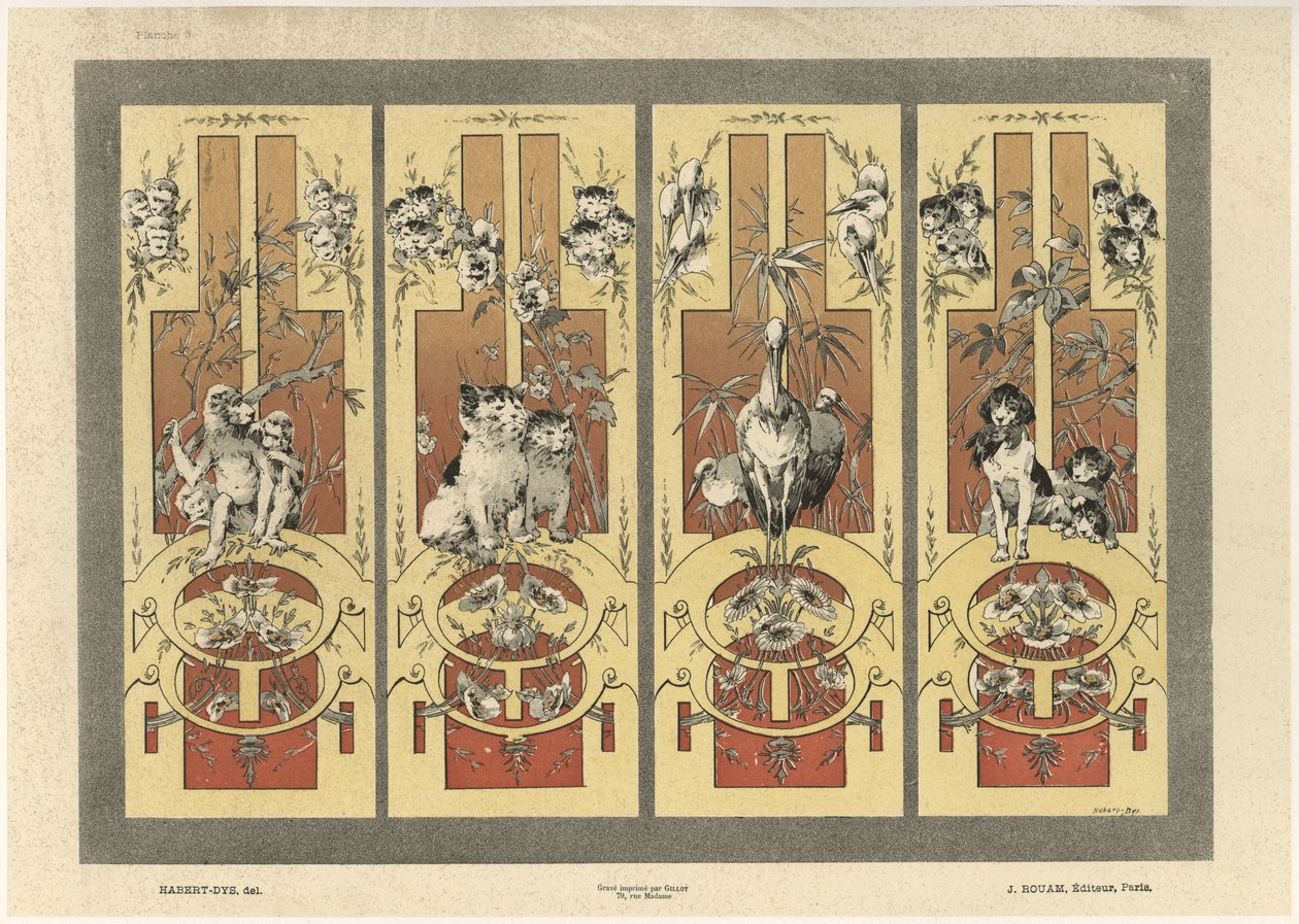 Singes, chats, hérons et chiens, planche 3 de 