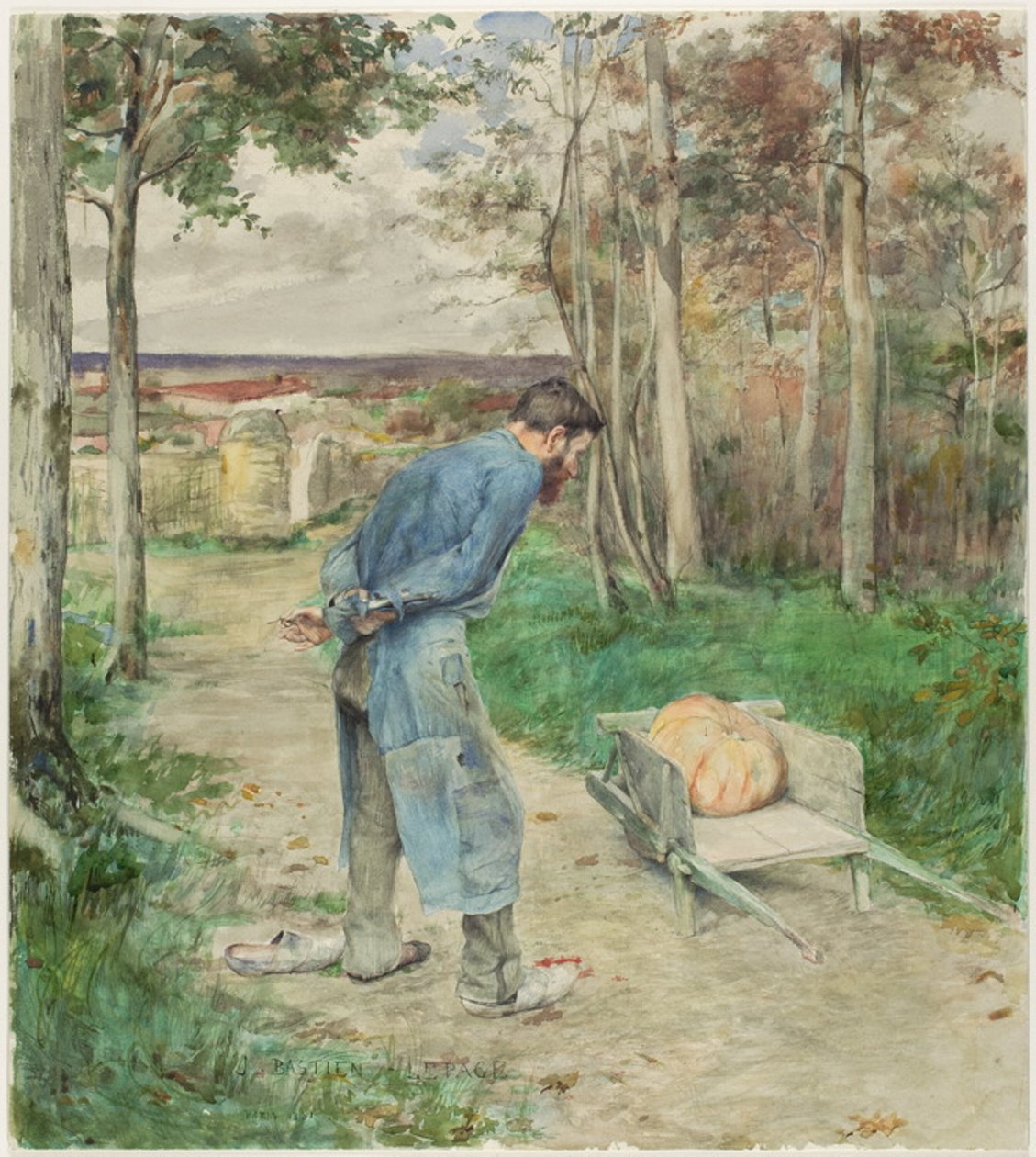 Le gland et la citrouille - Jules Bastien Lepage