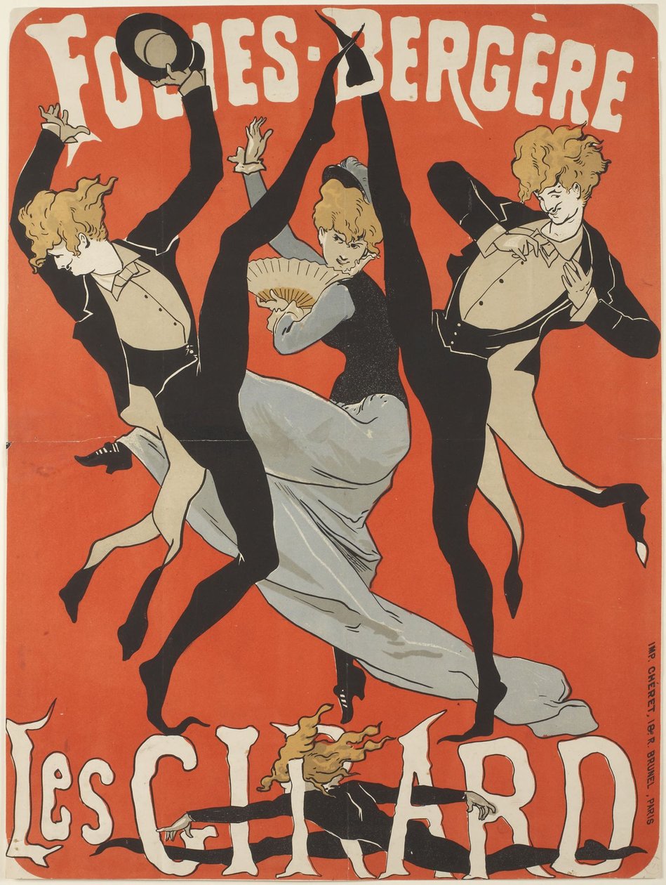 Affiche pour Les Girards aux Folies-Bergère - Jules Cheret
