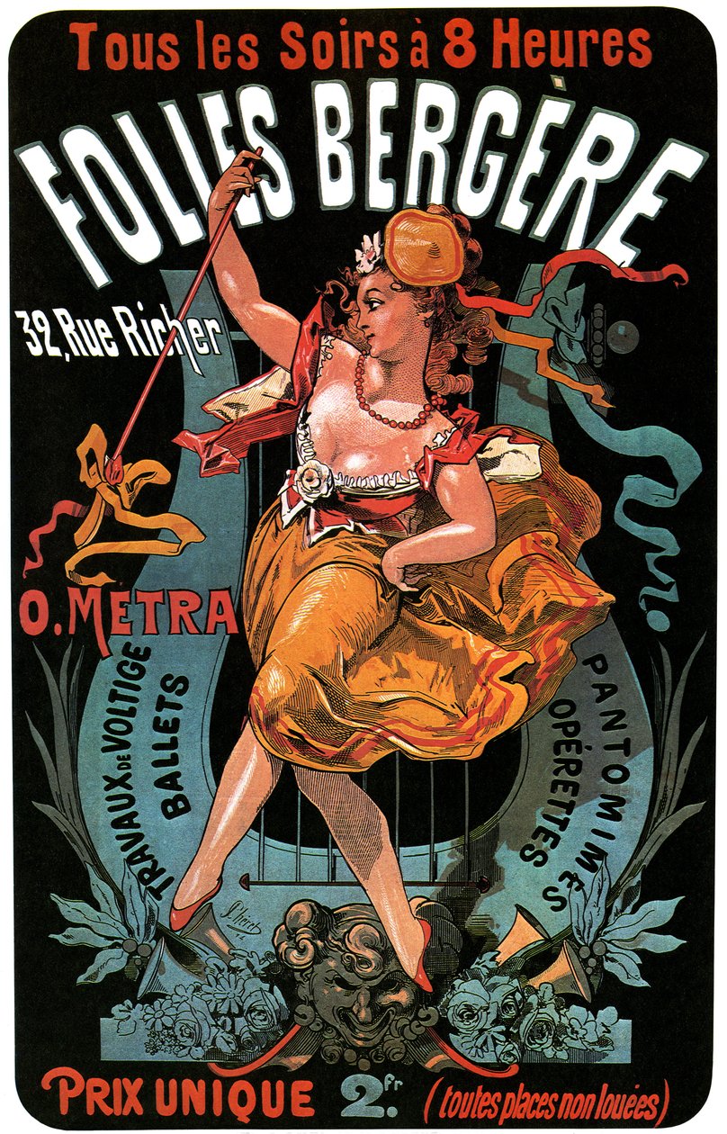 Affiche pour le Folies-Bergère 1874 - Jules Cheret