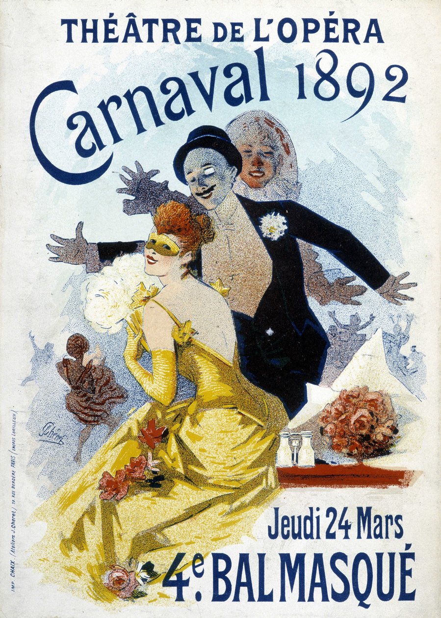 Affiche de Cheret pour le carnaval de 1892 à l