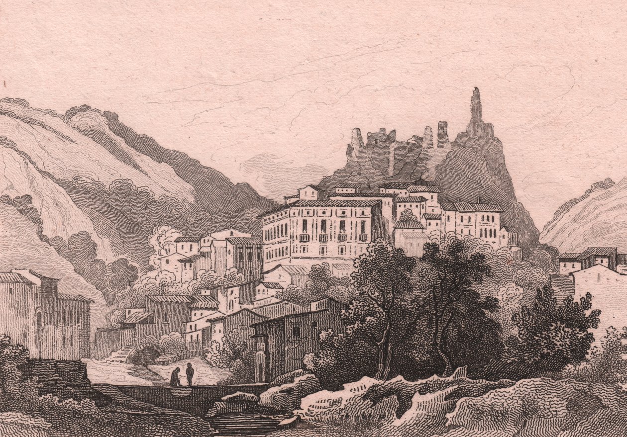 Vue de Nicastro, Calabre, Italie - Jules Coignet