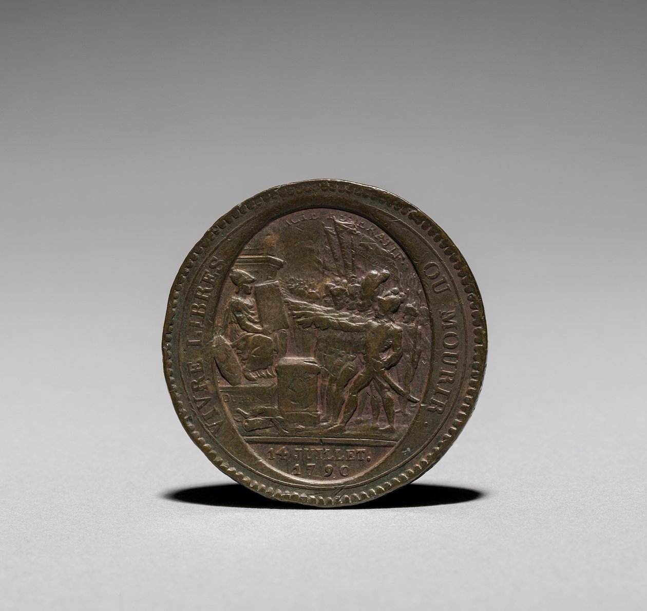 Médaille : Cinq Sols émise par les frères Monneron, Paris, 1792 avers - Jules Dupré