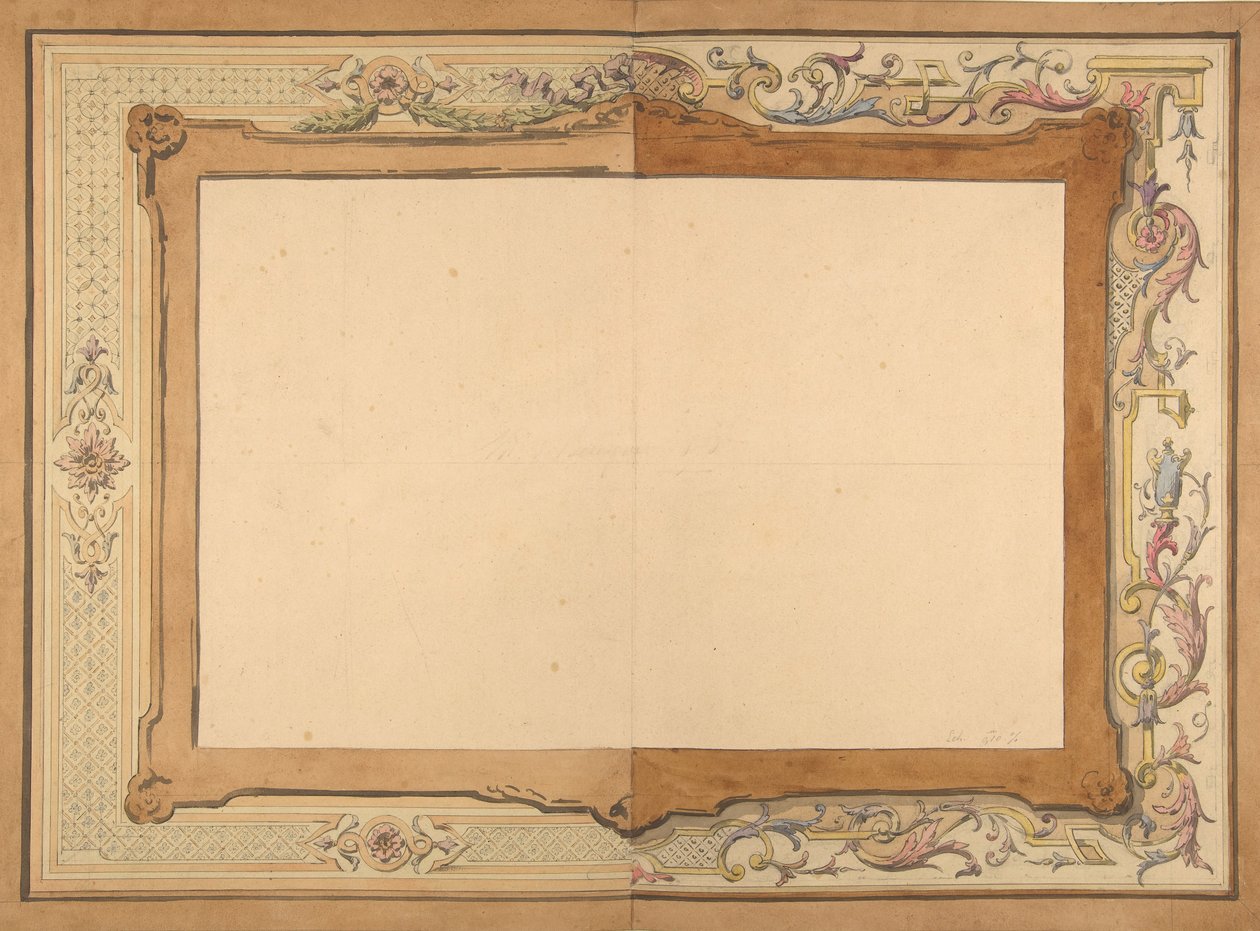 Conception pour un plafond, seconde moitié du 19e siècle. Créateurs : Jules-Edmond-Charles Lachaise, Eugène-Pierre Gourdet - Jules Edmond Charles Lachaise and Eugène Pierre Gourdet