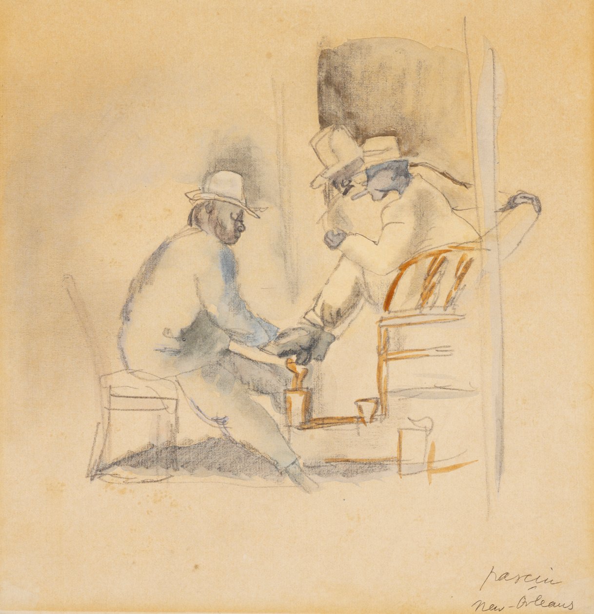 Cirage de chaussures à la Nouvelle-Orléans - Jules Pascin