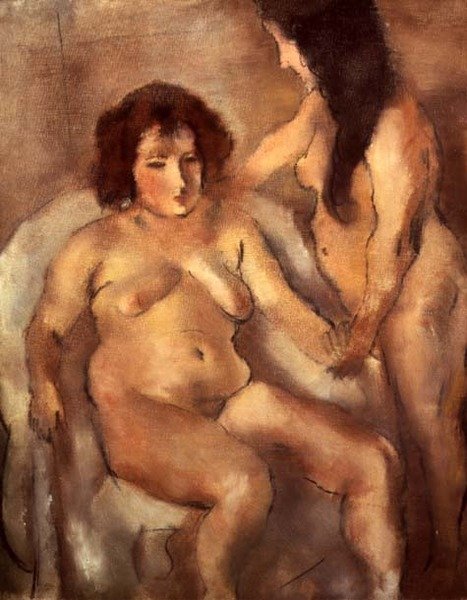 Deux femmes nues (Le Bordel) c.1919 - Jules Pascin