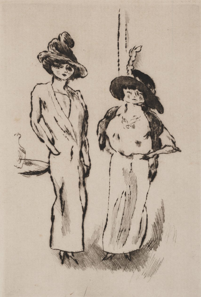Deux femmes au bal, c.1910 - Jules Pascin