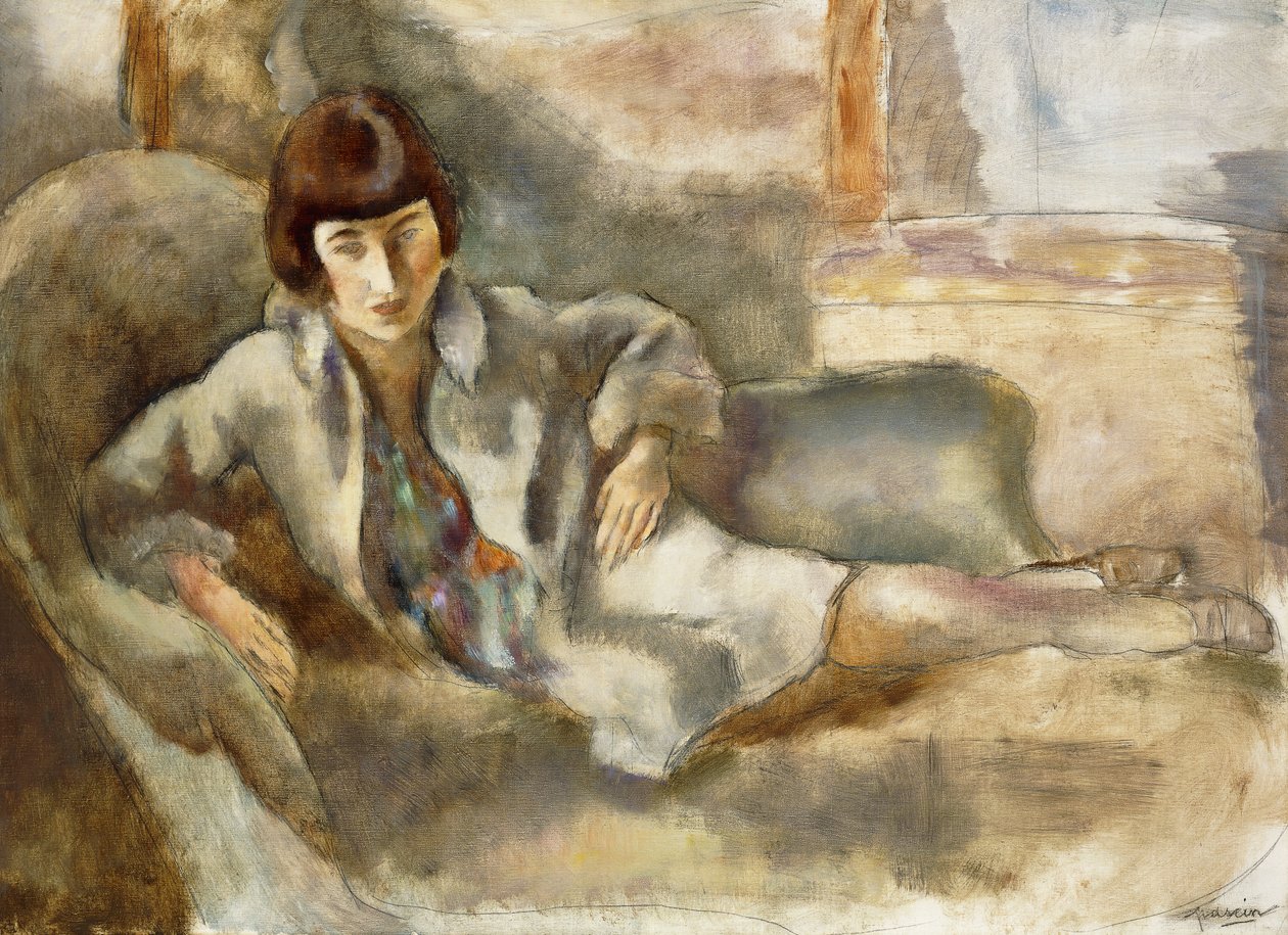 La Dame au Canapé, vers 1927 - Jules Pascin