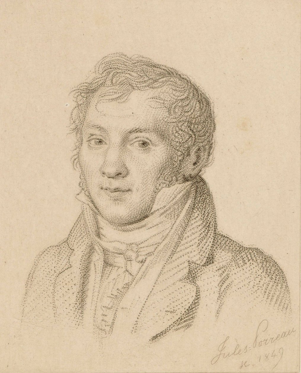 Portrait du violoniste et compositeur Louis-Luc Loiseau de Persuis 1769-1819 - Jules Porreau