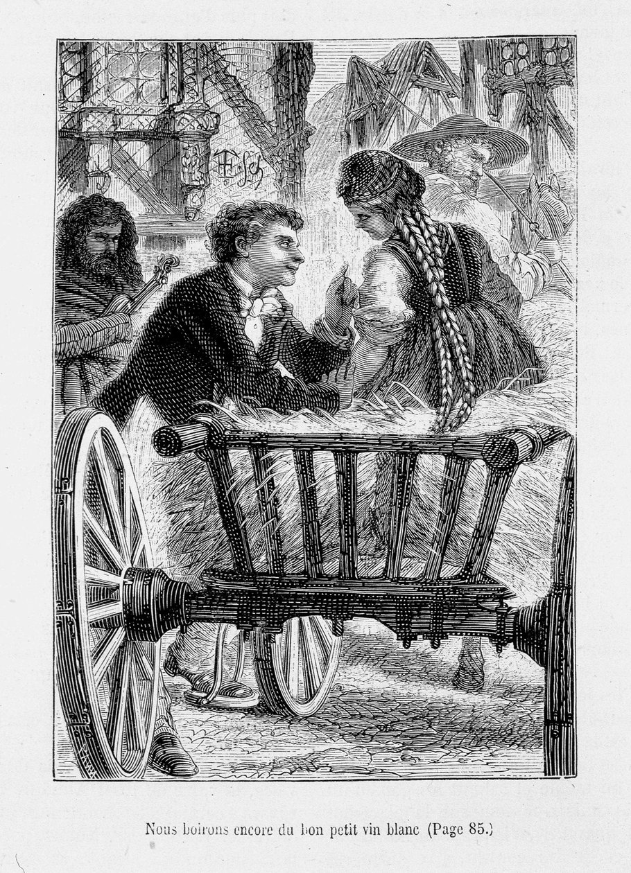 Fritz et un jeune Alsacien sur une charrette - dans « L
