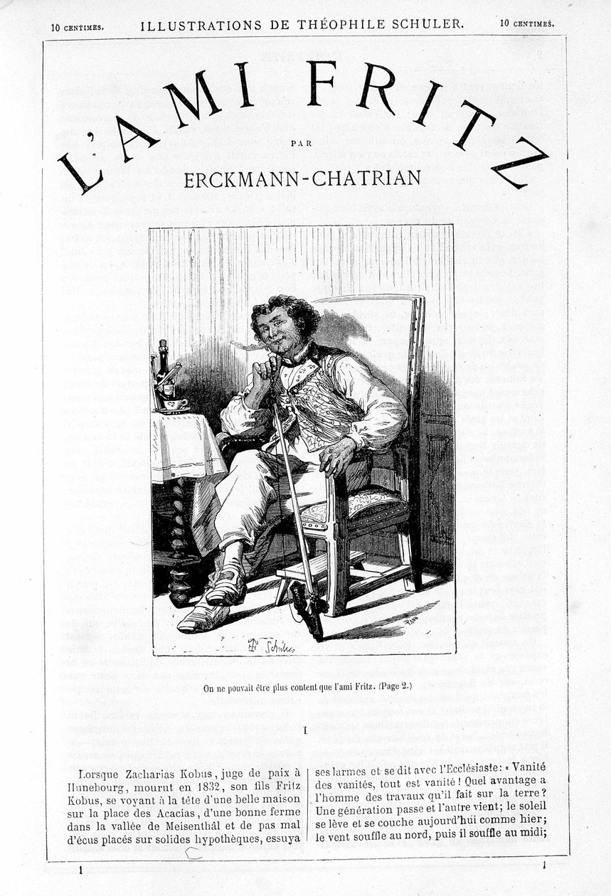 Fritz fumant la pipe - Frontispice de « L