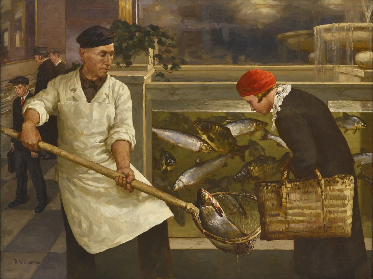 Dans une poissonnerie - Juli Julievich the Younger Klever
