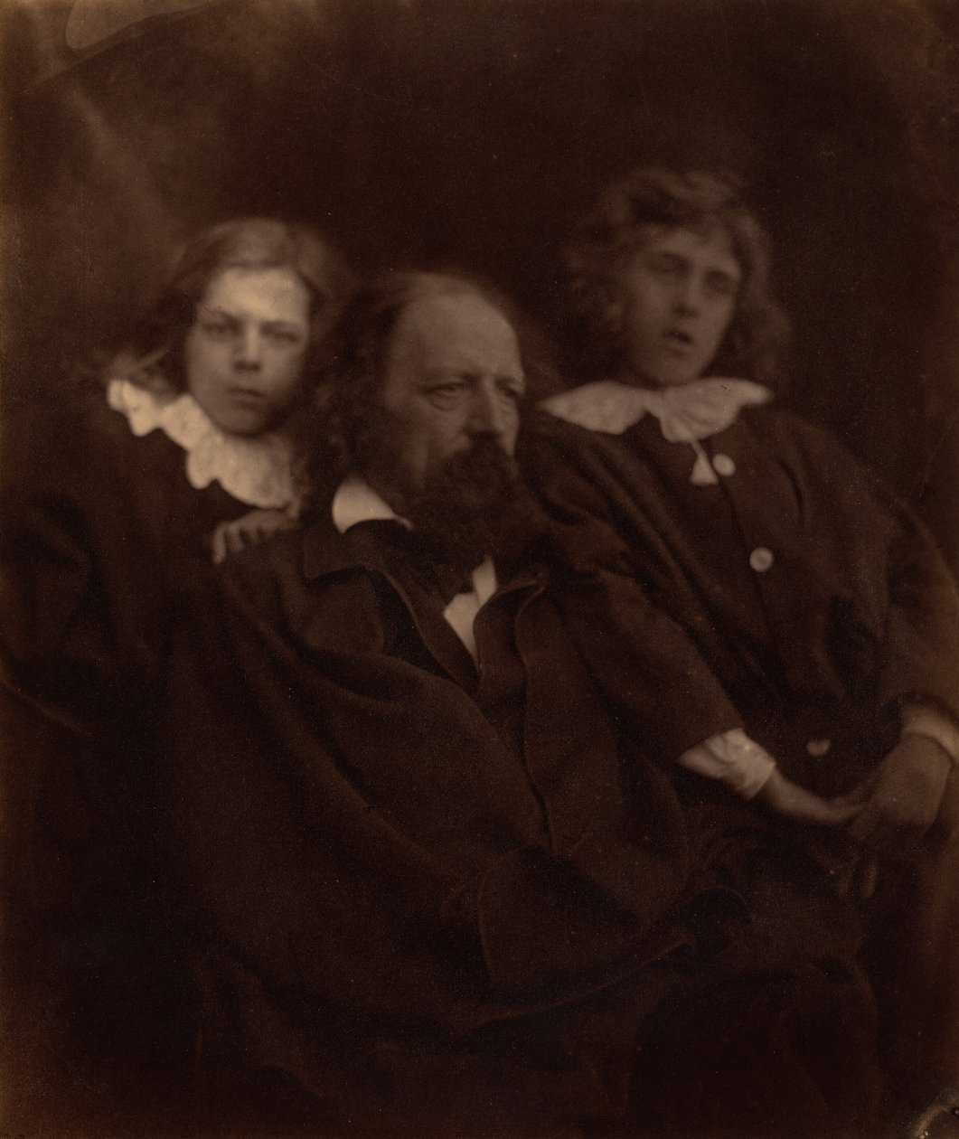 Alfred Tennyson avec ses fils, 1865 (photo) - Julia Margaret Cameron