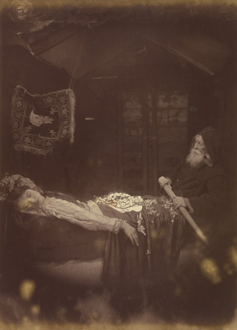 Elaine « et les morts », poussée par les muets, remonta le courant. - Julia Margaret Cameron