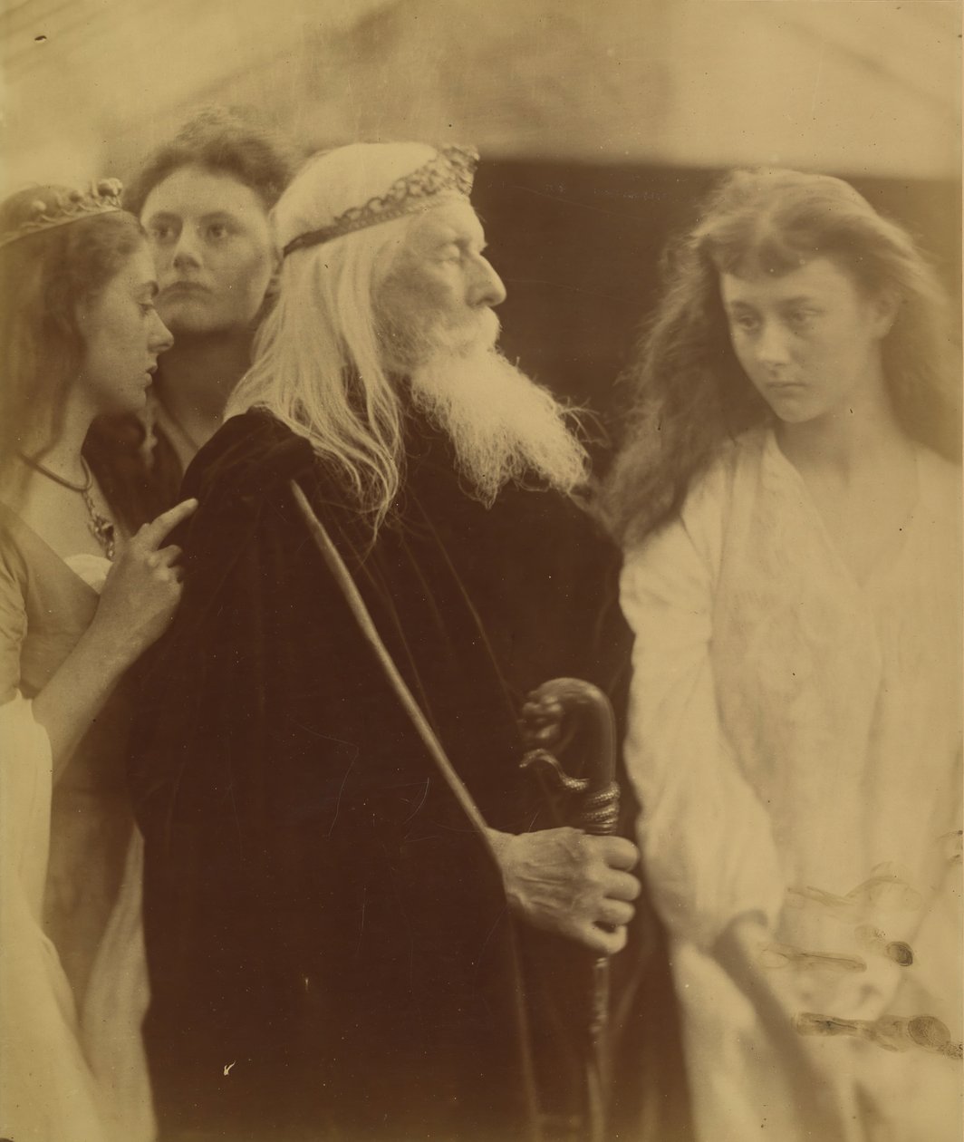 Le roi Lear attribuant son royaume à ses trois filles, 1872 - Julia Margaret Cameron