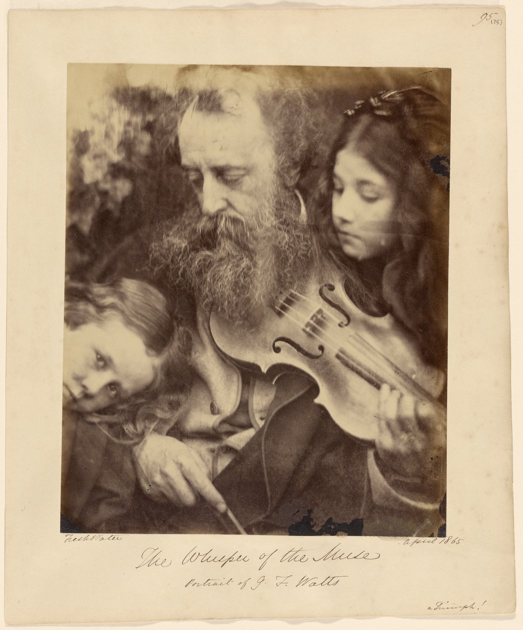 Le murmure de la muse / Portrait de G. F. Watts - Julia Margaret Cameron