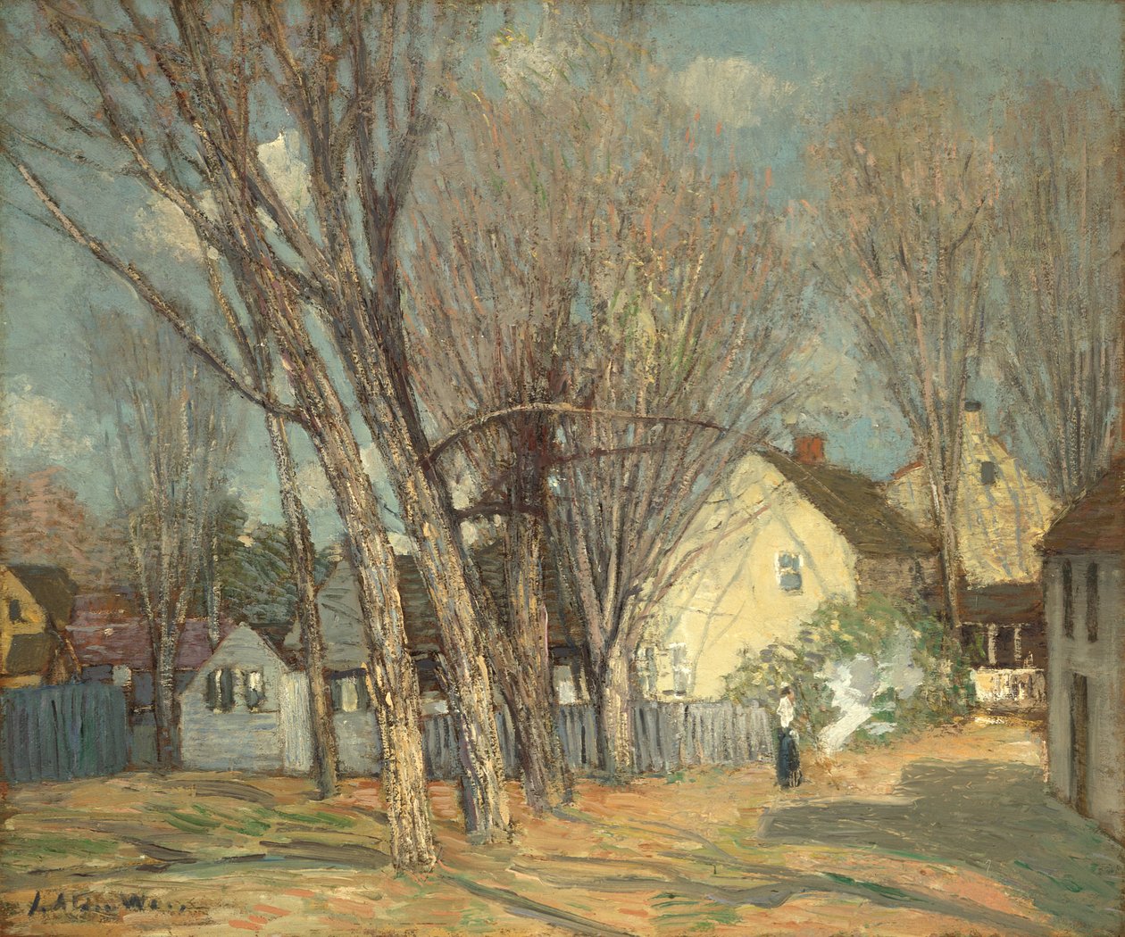 Village de Windham, vers 1913-14 (huile sur panneau d