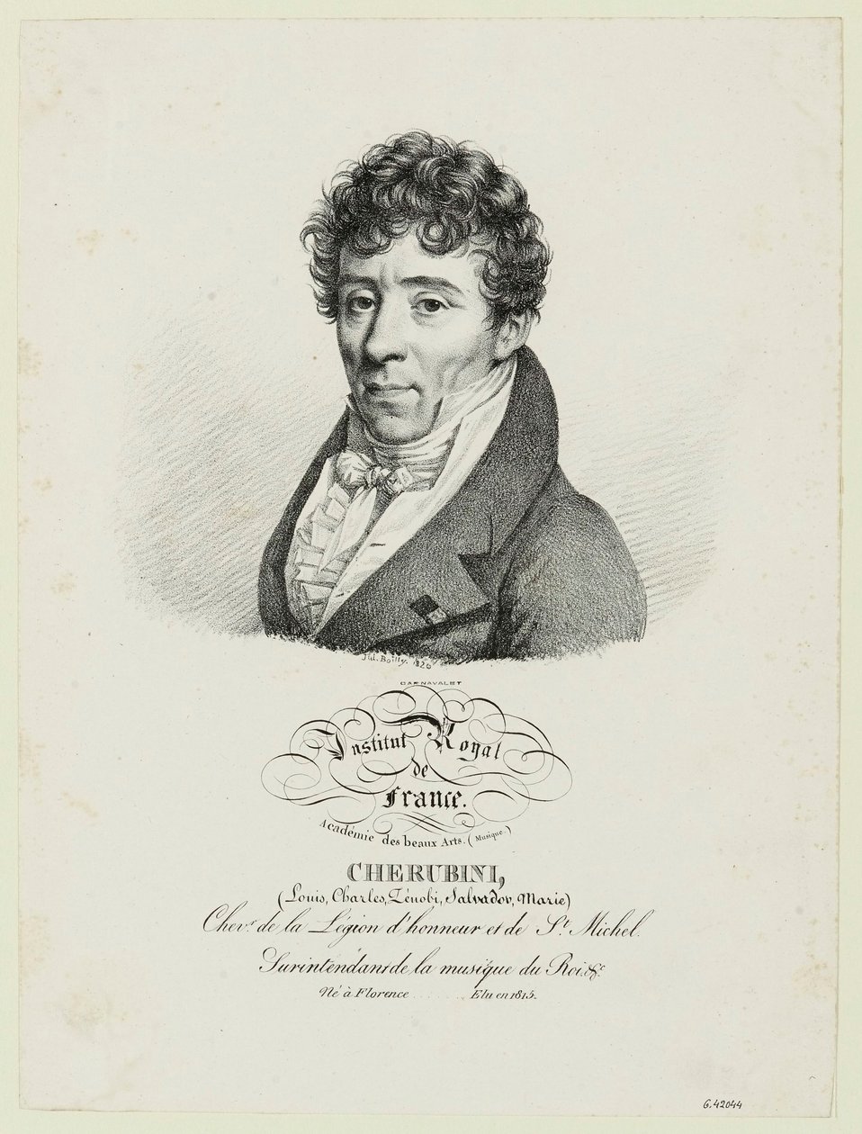 Cherubini, (Louis, Charles, Zénobi, Salvador, Marie) - Julien Leopold Boilly