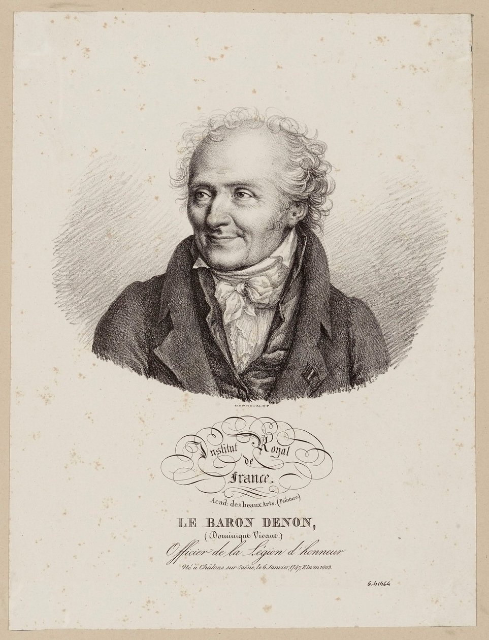 Institut Royal de France / Académie des beaux-arts (Peinture) / Le Baron Denon / (Dominique Vivant) / Officier de la Légion d