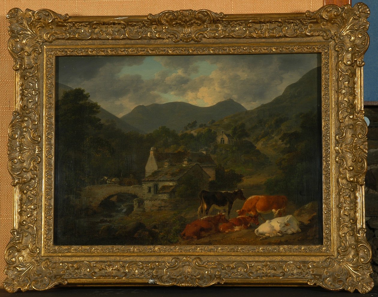 Pont et église de Buttermere depuis The Fish Inn, 1813 - Julius Caesar Ibbetson