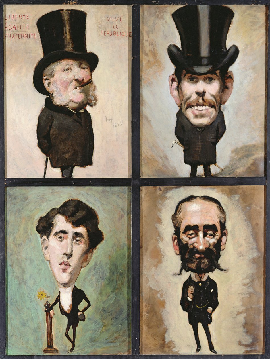 Quatre caricatures, 1882-83 - Julius Mandes Price
